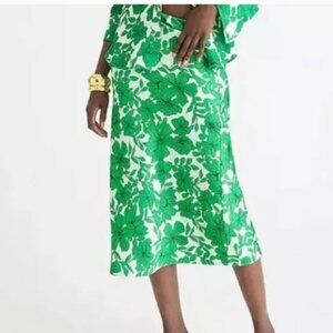 J. Crew Gwyneth Slip Skirt Greenhouse Floral Print size XS NWT